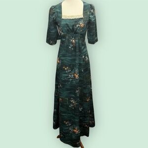 Beautiful 70’s Novelty Print Floral Maxi